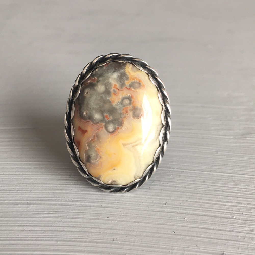 Sterling silver Agate ring
